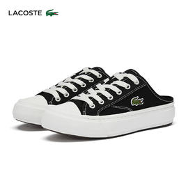 Lacoste法国鳄鱼女鞋新款圆头系带运动休闲鞋半拖懒人鞋47CFA0008