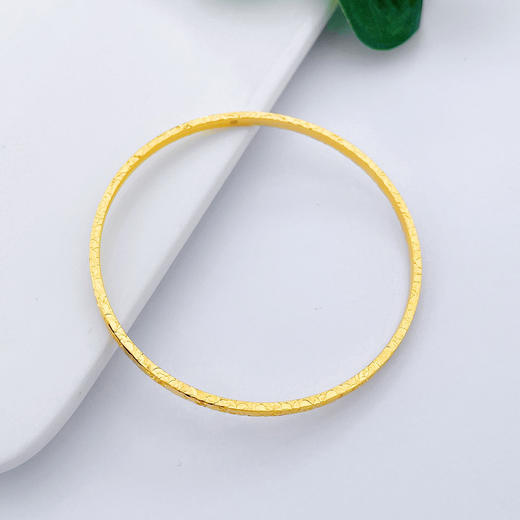 【限时克减150元】足金999.9 #碎碎冰【精品】实心固口碎碎冰四方手镯（面宽约2.6-3mm，厚约1.7mm）(AISZ00529)预售产品下单后不退款不退货不换货不补差价） 商品图1