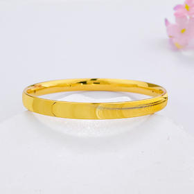 【限时克减150元】足金 3D硬金空心CNC猫眼手镯（面宽约5.9-6.3mm，厚约2.3mm）(AR3DSZ00012)（预售产品下单后不退款不退货不换货不补差价）