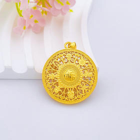 【限时克减150元】足金999.9 #八宝罗盘 #小红书 【精品】镂空八宝罗盘吊坠（面宽约30mm）(AWDZ00026-2)（预售产品下单后不退款不退货不换货不补差价）