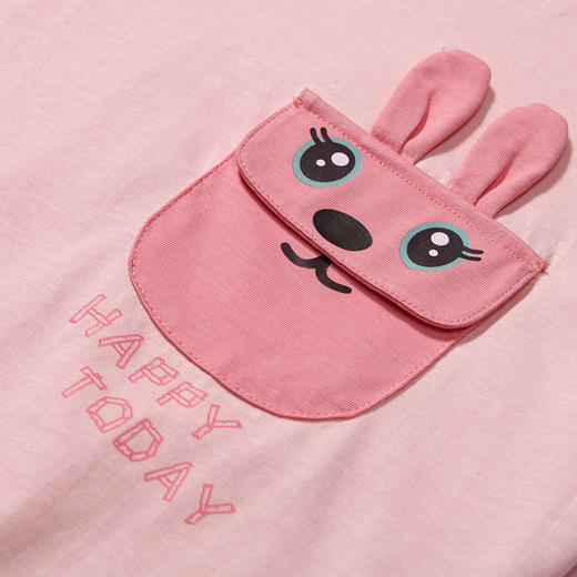 都市丽人眯雅佳生活家居春夏睡衣男女童32支纯棉单面家居服薄款短袖短裤童装棉质套装JH42A6 商品图13