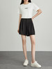 【专属特价】熙世界通勤凉感a字阔腿短裤夏2025新款高腰显瘦宽松四分休闲裤 商品缩略图4