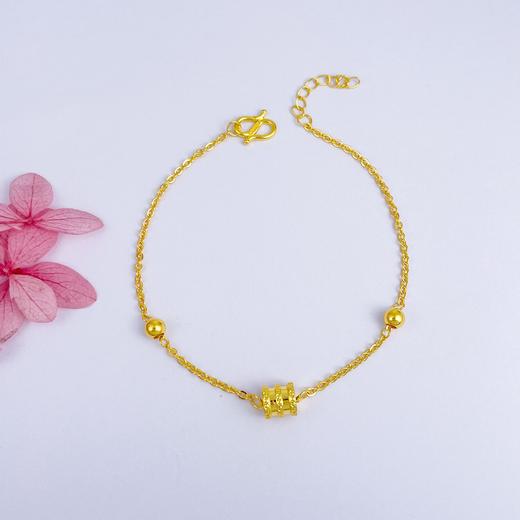 【限时克减150元】足金999.99 【精品】五9黄金调节小蛮腰圆珠手链(ACSL00132)（预售产品下单后不退款不退货不换货不补差价） 商品图0