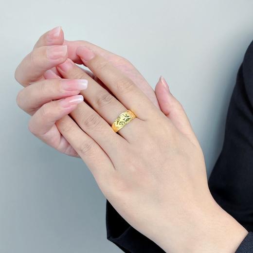 【限时克减128元】足金999.9 黄金车花活口蛇肚戒(JZ00682-02)（预售产品下单后不退款不退货不换货不补差价） 商品图3