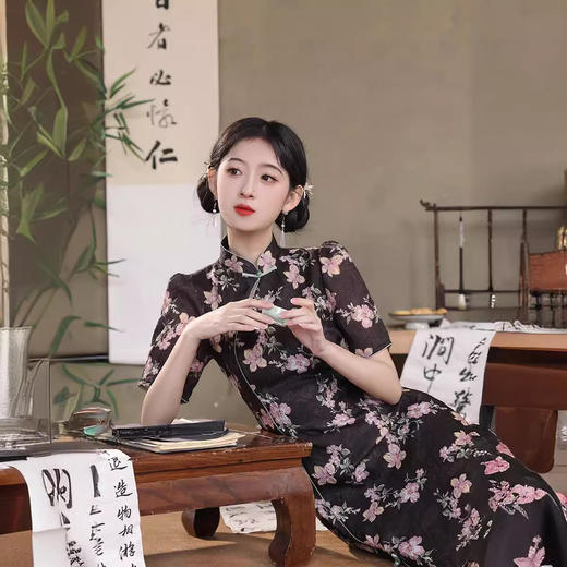 时尚新中式，短款A字日常改良旗袍XL-24186 商品图2