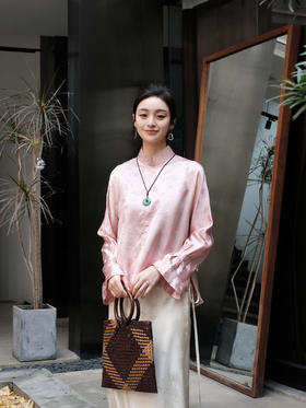 盛唐牡丹 |蝶恋花真丝女上衣