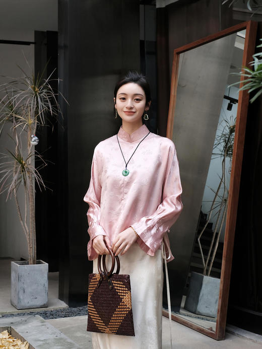 盛唐牡丹 |蝶恋花真丝女上衣 商品图0