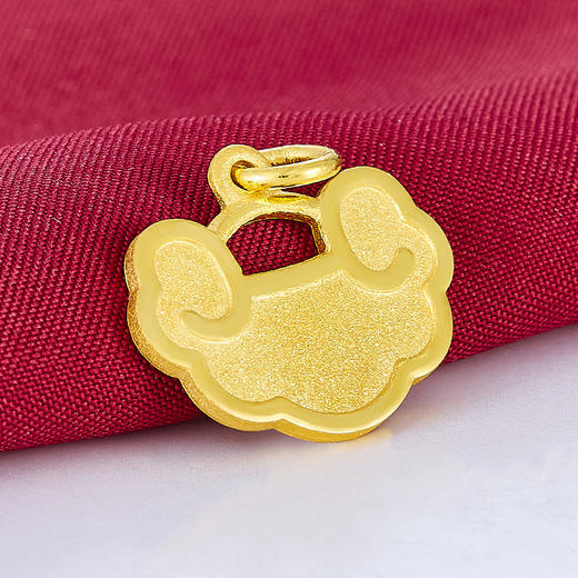 【限时克减150元】足金999.9 #儿童/宝宝 黄金实心平安如意锁片吊坠(DZ00507)（预售产品下单后不退款不退货不换货不补差价）（预售产品下单后不退款不退货不换货不补差价） 商品图2