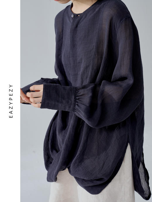 翡冷翠亚麻真丝衬衫 商品图3