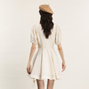 谜底V领连衣裙短袖2024年夏季新品法式风修身泡泡袖短裙242ML0565 商品缩略图2
