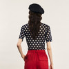 谜底波点T恤短袖女2024年夏季新品百搭特色修身高弹上衣242MT0719 商品缩略图2