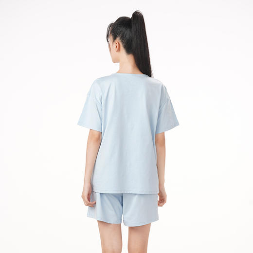 都市丽人生活家居春夏睡衣女32支CVC单面家居服薄款短袖短裤女士棉质套装LH42B8 商品图2