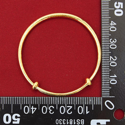 【限时克减128元】足金999.9 #儿童/宝宝 黄金光面空心大肚推拉童镯（对）(TZ00001-03)（预售产品下单后不退款不退货不换货不补差价） 商品图4