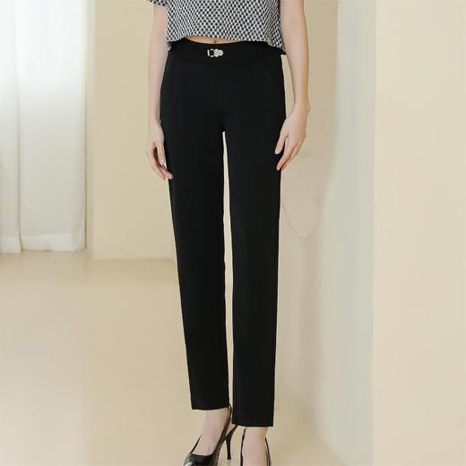 「两色可选！空气锻烟管裤」春夏新款醋酸感空气锻烟管裤 升级版松紧腰高腰显瘦休闲卫裤下装 商品图1