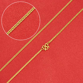 【限时克减150元】足金999.99 五9黄金方肖邦链项链(ACXL00005-5)补差价）补差价）预售产品下单后不退款不退货不换货不补差价