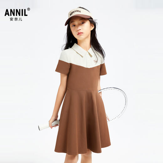 女童短袖连衣裙夏新款安奈儿童装EG423085 商品图1