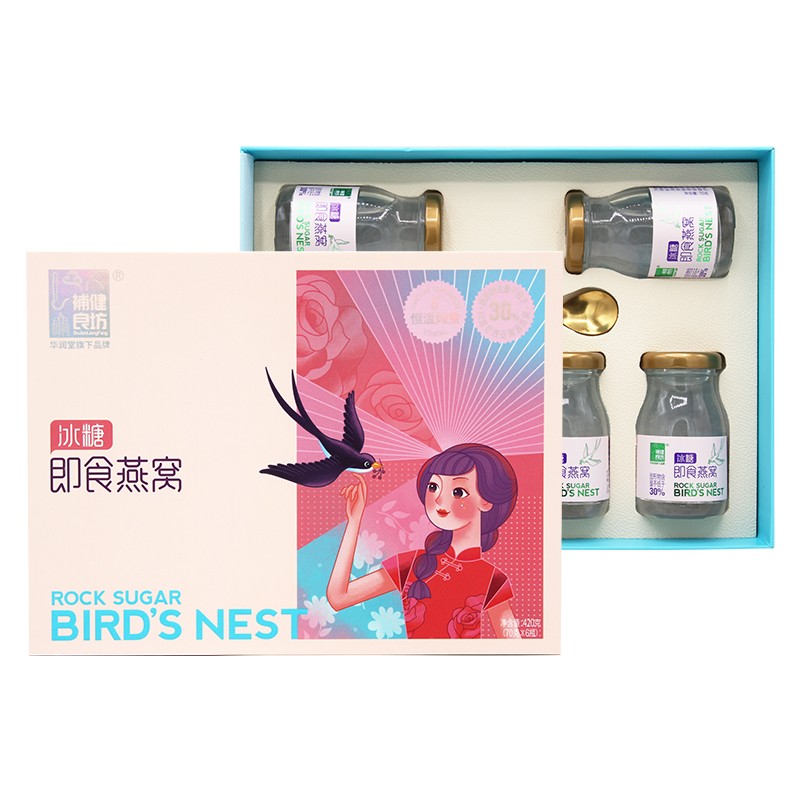 【P】华润堂 补健良坊 即食燕窝 420克（70克x6瓶） 冰糖