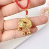 【限时7.5折】【定价黄金】足金 #小红书 3D硬金双面镂空铃铛如意福字锁包吊坠网红锁包吊坠挂绳成品项链（含珠子）(AJ3DDZ00057)（预售产品下单后不退款不退货不换货不补差价） 商品缩略图3