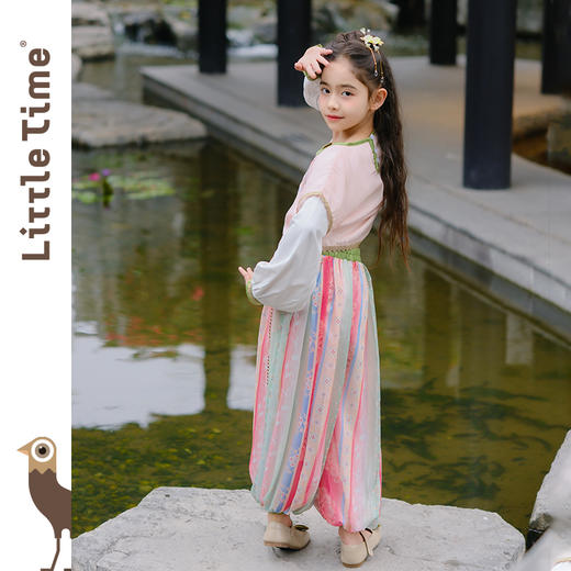 Littletime女童新中式连衣裙2024春夏海上风华套装舞蹈裙公主裙 商品图2