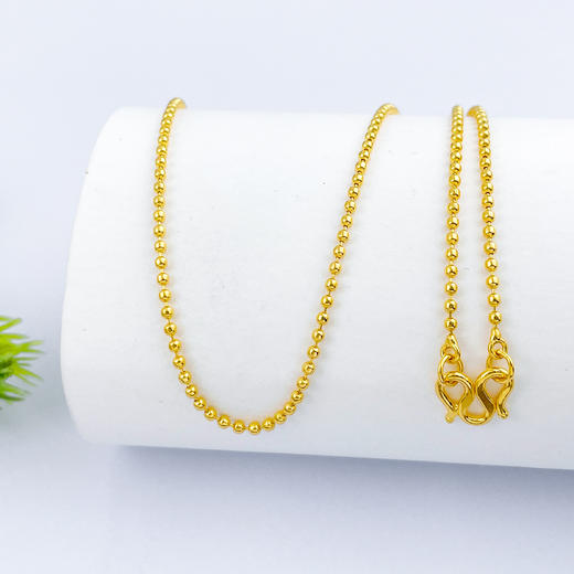 【限时克减150元】足金999.9 圆珠项链珠仔链(AF050XL00112)预售产品下单后不退款不退货不换货不补差价 商品图0