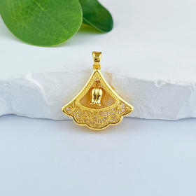 【限时克减150元】足金999.9 铃兰花镂空小裙子吊坠(AF120DZ00043)（预售产品下单后不退款不退货不换货不补差价）（预售产品下单后不退款不退货不换货不补差价）