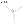 ZEGL设计师精灵之舞系列叠戴蝴蝶项链女款2024新款颈链锁骨链饰品 商品缩略图4