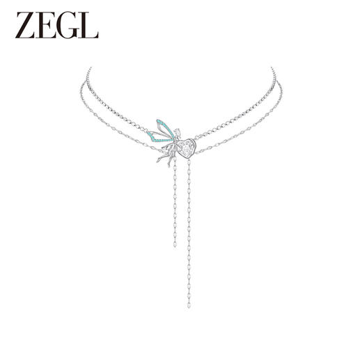 ZEGL设计师精灵之舞系列叠戴蝴蝶项链女款2024新款颈链锁骨链饰品 商品图4