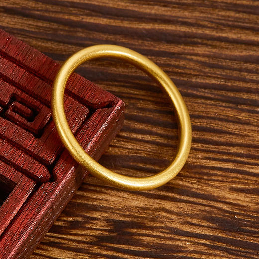 【限时克减150元】足金999 #条戒 古法光圈戒素圈实心素圈戒固口条戒圈戒线戒（面宽约1.6-2mm）(YGFJZ00001)（预售产品下单后不退款不退货不换货不补差价 商品图1