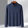 【拉链款】罗蒙男士春秋精美刺绣polo衫男长袖休闲百搭男士polo衫长袖 商品缩略图1