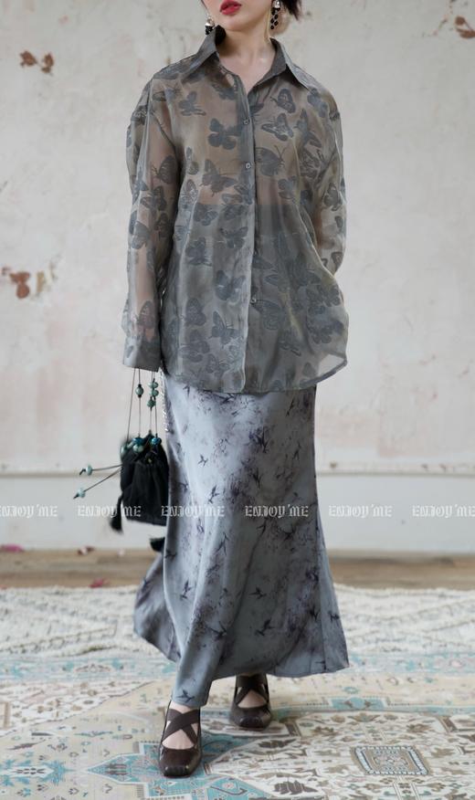 【门店同款】ENJOY春季云敛-竹叶水墨画半裙 156946513 商品图0