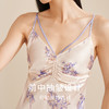 【加州假日】真丝睡裙100%桑蚕丝印花吊带裙精致美背家居服金三塔  YSFEB307 商品缩略图2