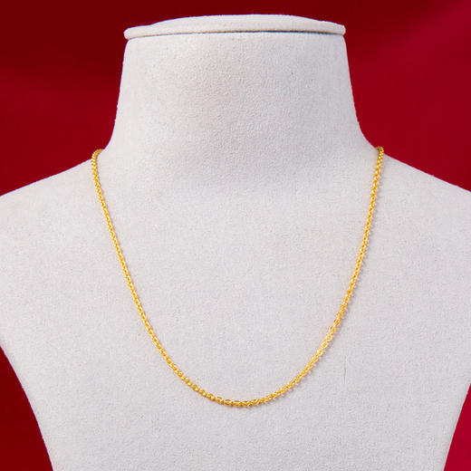 【限时克减150元】足金999.9 O字链项链(XL00008-05)补差价）补差价）预售产品下单后不退款不退货不换货不补差价 商品图1