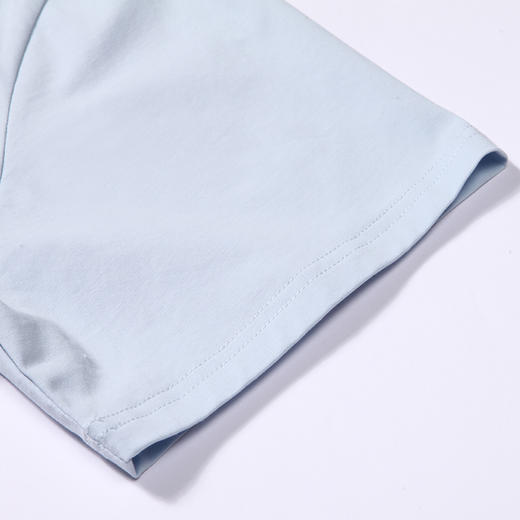 都市丽人都市锋尚舒适外出春夏睡衣男32支CVC单面家居服薄款短袖短裤男士棉质套装FH42B5 商品图6