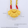 【限时7.5折】【定价黄金】足金 #儿童/宝宝 3D硬金双面连年有余双鱼锦鲤锁包莲花平安如意锁包空心挂绳吊坠成品项链(大人也适戴)(AA3DDZ00030)（预售产品下单后不退款不退货不换货不补差价） 商品缩略图4