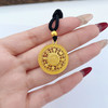 【限时克减128元】足金999.9 #八宝罗盘 #小红书 古法挂绳空心镂空八宝罗盘吊坠（面宽约23.3mm，含珠子）(ANWZGFDZ00200-6)预售产品下单后不退款不退货不换货不补差价 商品缩略图4