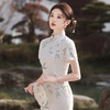 氛围感气质温柔显瘦，单层多丽丝绣花旗袍MLS-6890 商品缩略图1