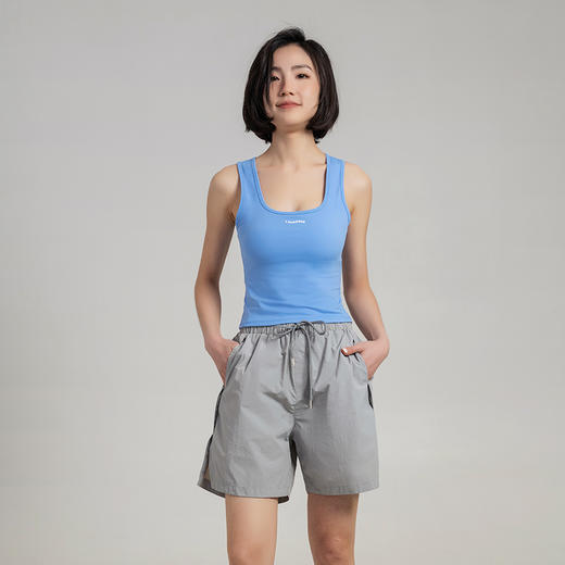 L RECNAVA[裸感磨毛]方领带胸垫基础百搭背心 商品图5