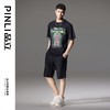 PINLI品立夏季新款印花烫钻纯棉短袖T恤男士潮牌卡通休闲体恤BG242111040 商品缩略图1