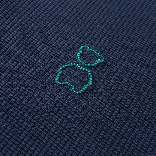 【华夫格含桑蚕丝】罗蒙男士春秋加厚polo衫男长袖t恤男舒适男polo衫 商品图6