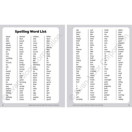 Evan-Moor Spelling Games and Activities Grade 1-6  拼写游戏和活动（教师版） 美国加州教辅 evanmoor 商品图3