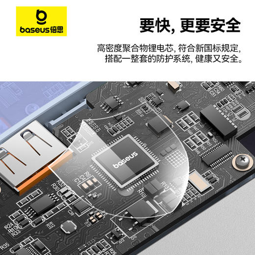 倍思 Q电2 数显快充移动电源 双C线版 30W 商品图5