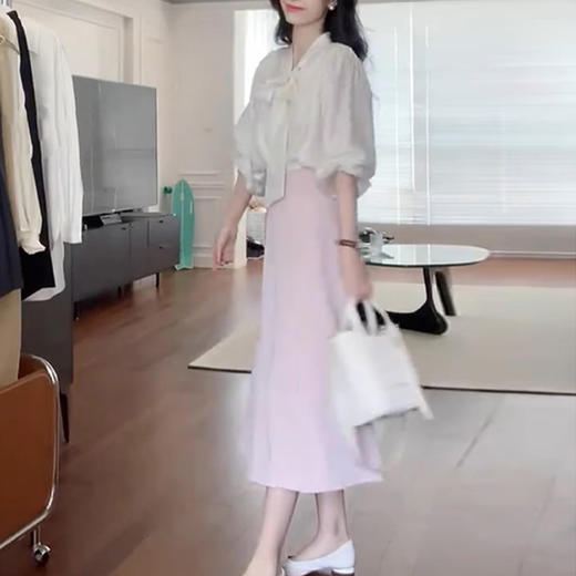 裁缝学苑AQ256小香风套装女装系带领衬衫纸样半身裙样板图纸 商品图4