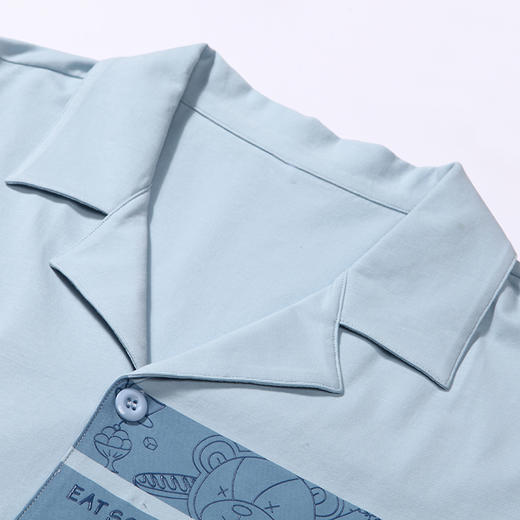 都市丽人亲情蜜语都市锋尚好睡好眠春夏睡衣男32支CVC单面家居服薄款短袖短裤男士棉质套装FH40A8 商品图6