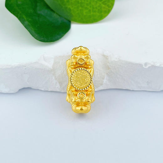 【限时克减150元】足金 #招财进宝 #时来运转 3D硬金时来运转招财发字双头貔貅手串（发字可转动，约24.5*10.7mm）(V3DSC00153)（预售产品下单后不退款不退货不换货不补差 商品图0