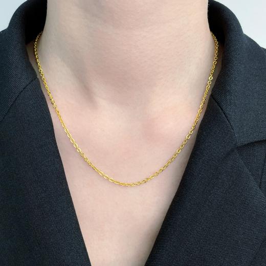 【限时克减150元】足金999.9 O字链项链(XL00008-05)补差价）补差价）预售产品下单后不退款不退货不换货不补差价 商品图3