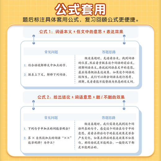 【期末冲刺】阅读理解公式法小学语文答题模板人教版三段式强化解题技巧书 商品图4
