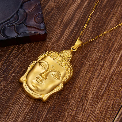 【限时克减150元】足金999 #祈福 古法空心福字佛头吊坠（不含链）(YGFDZ00250-1)（预售产品下单后不退款不退货不换货不补差价）（预售产品下单后不退款不退货不换货不补差价） 商品图2