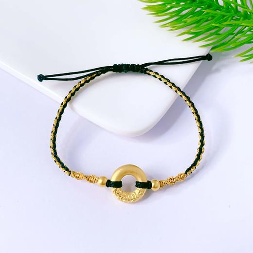 【定价黄金】足金 #热卖 #悟空 3D硬金祥云悟空金箍棒平安扣双珠黑色调节成品手串(AJ3DSC00199)（预售产品下单后不退款不退货不换货不补差价）（预售产品下单后不退款不退货不换货不补差价） 商品图2