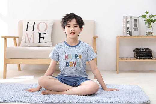 【39元限时秒杀】【秀黛】男童圆领印花短袖套装男童儿童男童夏季睡衣家居服H2441005T【门店同款】【如遇缺货自动退款，介意勿拍】 商品图5