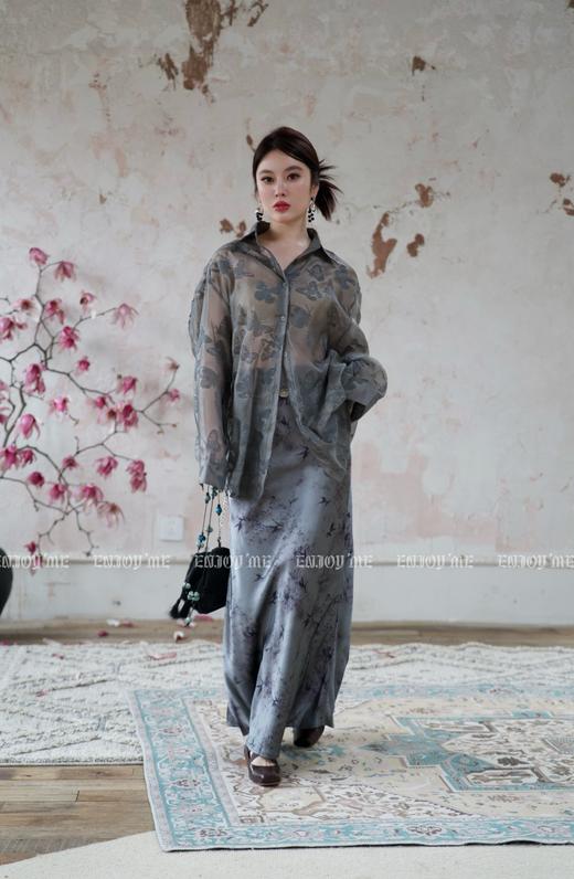 【门店同款】ENJOY春季云敛-竹叶水墨画半裙 156946513 商品图4